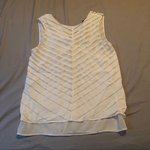 Zara Basic White Striped Layered Top